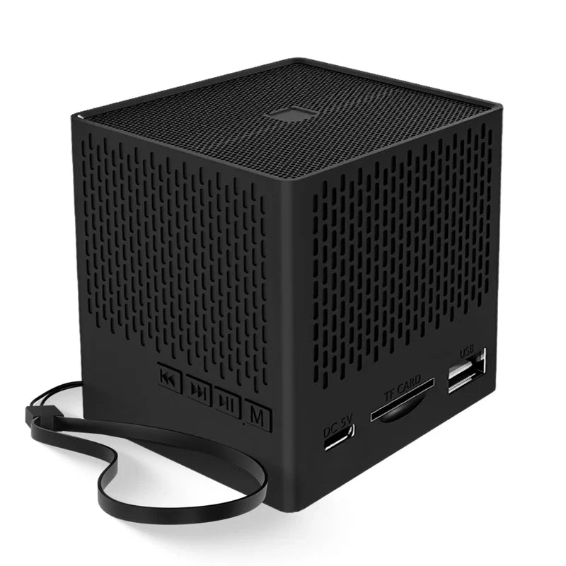 Lapcare Kube 5W Portable BT 5.3V Speaker With In-Built Mic- Black (LBS-702)